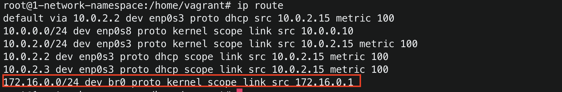 Bridge created default route